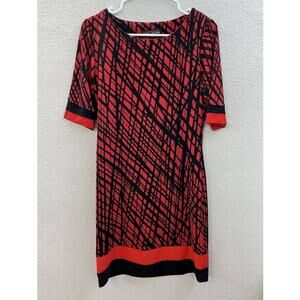Womens Karin Stevens Dress Size 6 Half Sleeve Red and Black